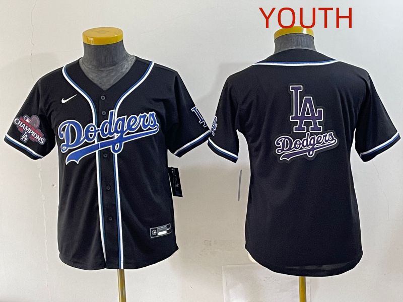 Youth 2025 Los Angeles Dodgers Blank Black Three generations Fashion Nike MLB Jersey style 26